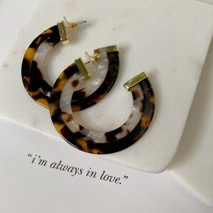 Acetate hoop earrings